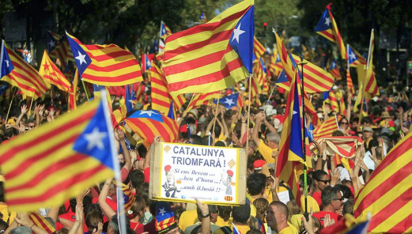 В Барселоне прошла демонстрация сторонников независимости Каталонии