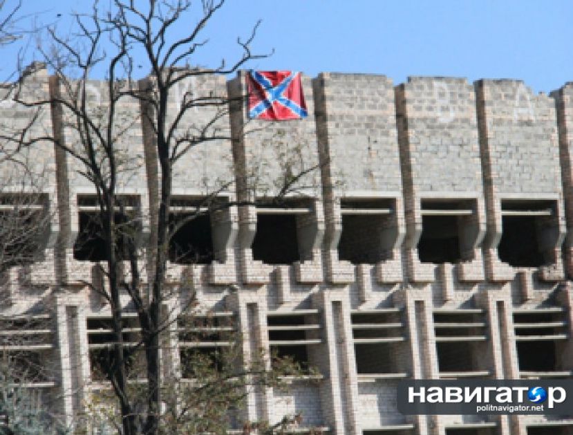 В день выборов в Мелитополе вывесили флаг Новороссии и «заминировали» здание