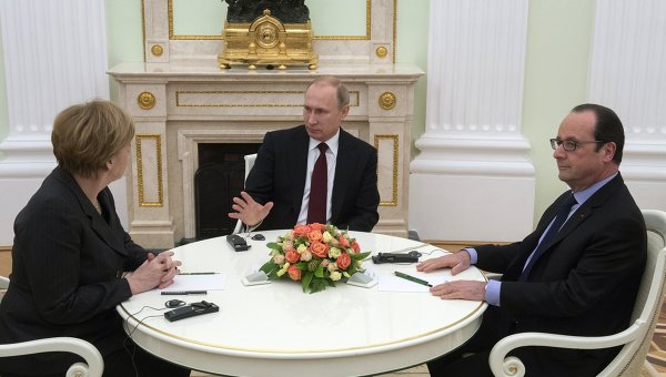 Стали известны итоги переговоров Путина, Олланда и Меркель