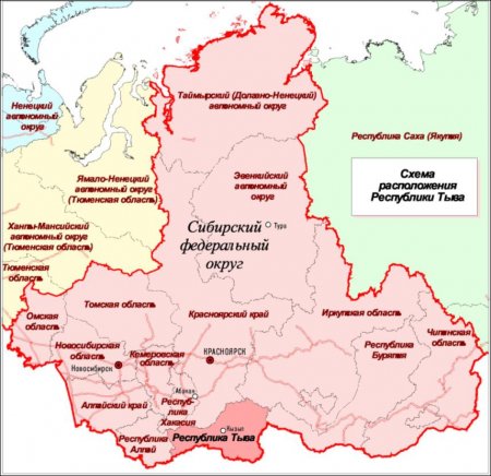 Интерактивная карта Сибирского федерального округа