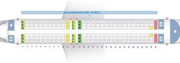 Схема салона Airbus A320: лучшие места