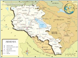 Интерактивная карта Армении онлайн