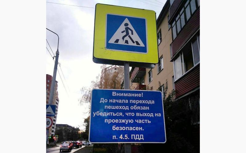 
            На пешеходных переходах в Подмосковье появился новый знак. Что он значит
        