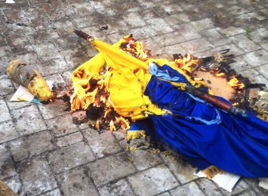 В Виннице дали срок парню, который сжёг в печке флаг Украины