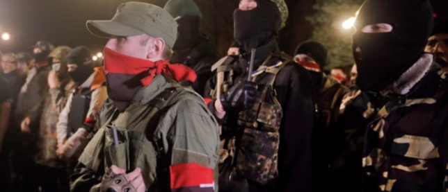 "Правый Сектор" провел репетицию по блокированию украинско-российской границы