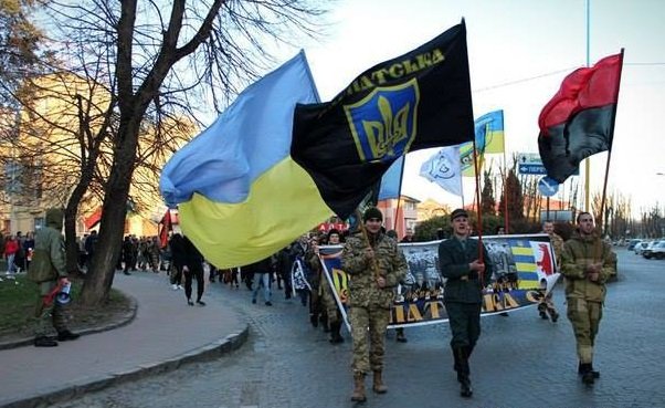 В Ужгороде прошло шествие против «венгерских оккупантов»