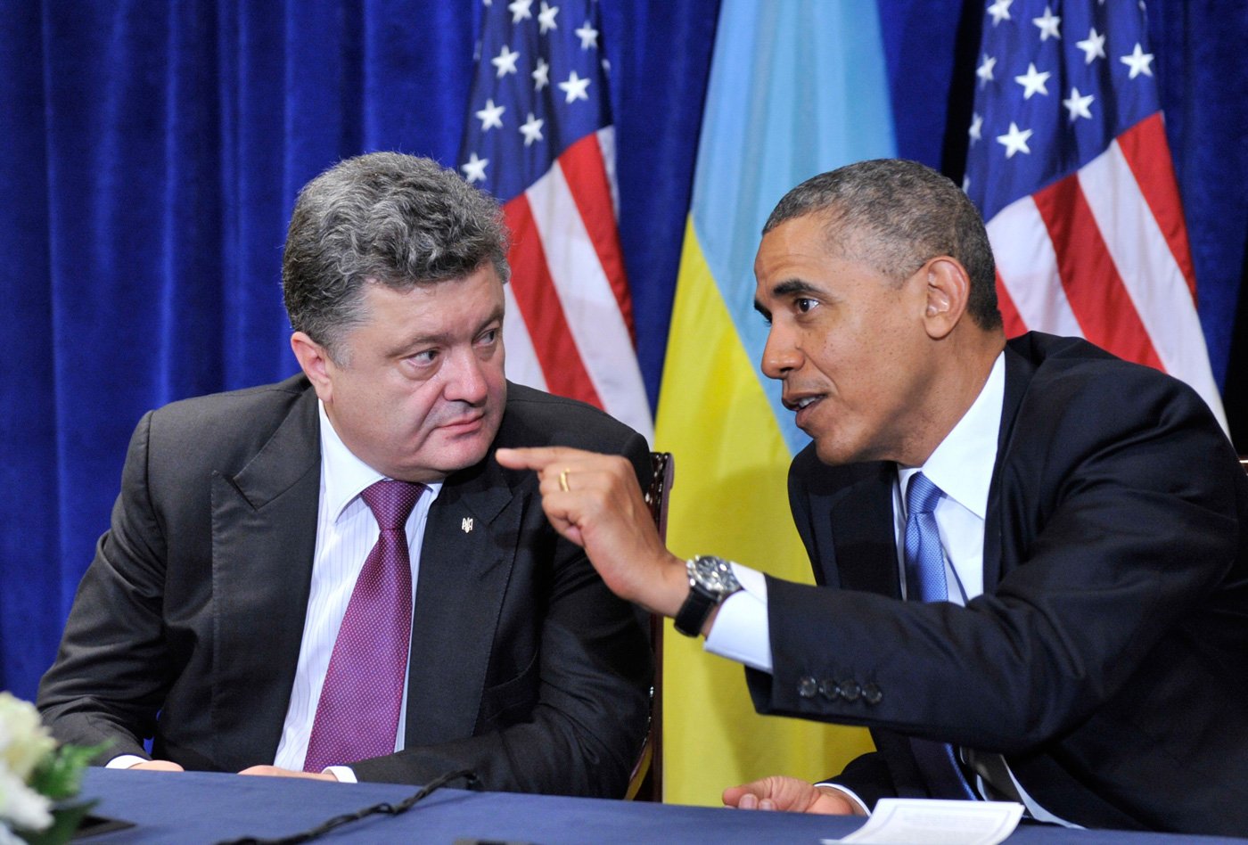 Обама и Порошенко обсудили Донбасс, Россию и Украину